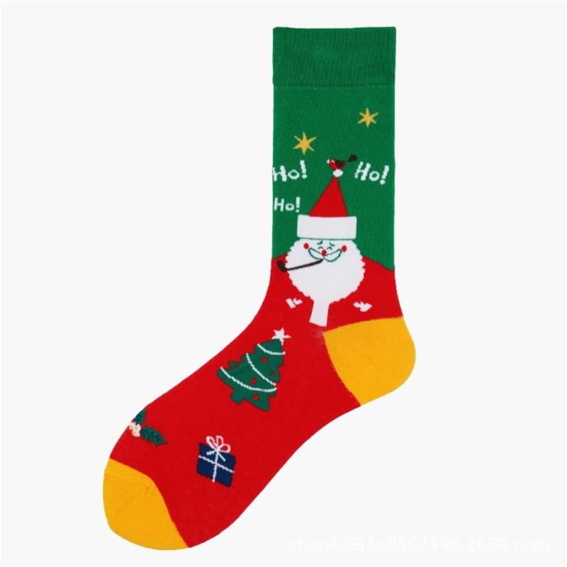 Christmas Crew Socks Funny Novelty Ankle Socks Cartoon Christmas Socks Casual Booties Socks Calf Socks for Women Men