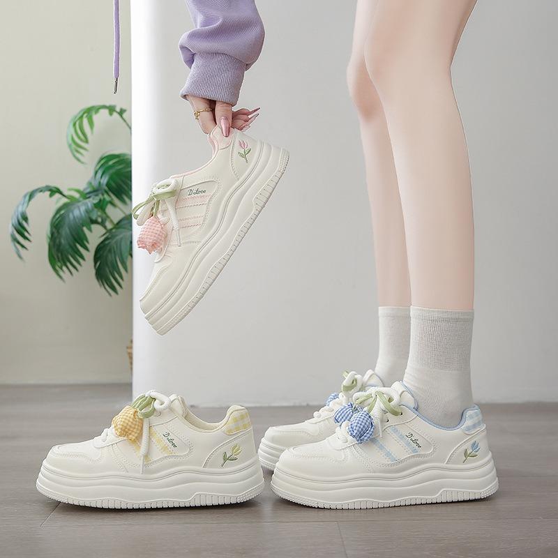 Pinke Plateau-Sneaker für Studentinnen, Sommer, neues Nischendesign, atmungsaktive Sportschuhe