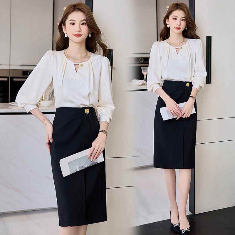 

Женский костюм-двойка высокого класса Весна 2025 для профессионалов HR964-6 XXL 64-70 kg белый