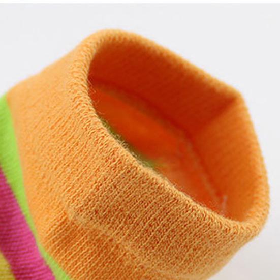 1 Pair Women Colorful Striped Toe Socks Breathable Arch Support Mid-calf Socks Non-slip Moisture Wicking Compression Socks