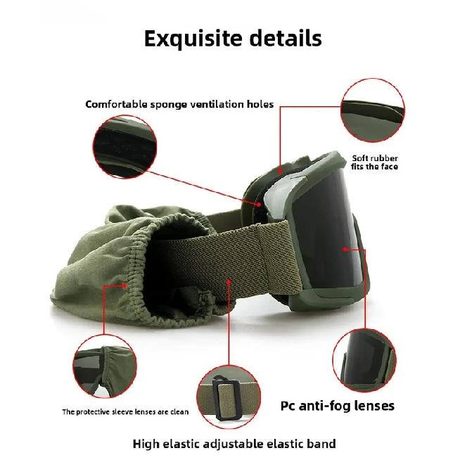 Explosion Proof Shooting Tactical Goggles Anti-impact CS War Game Airsoft Paintball Hunting Mounteering Goggles Glasses