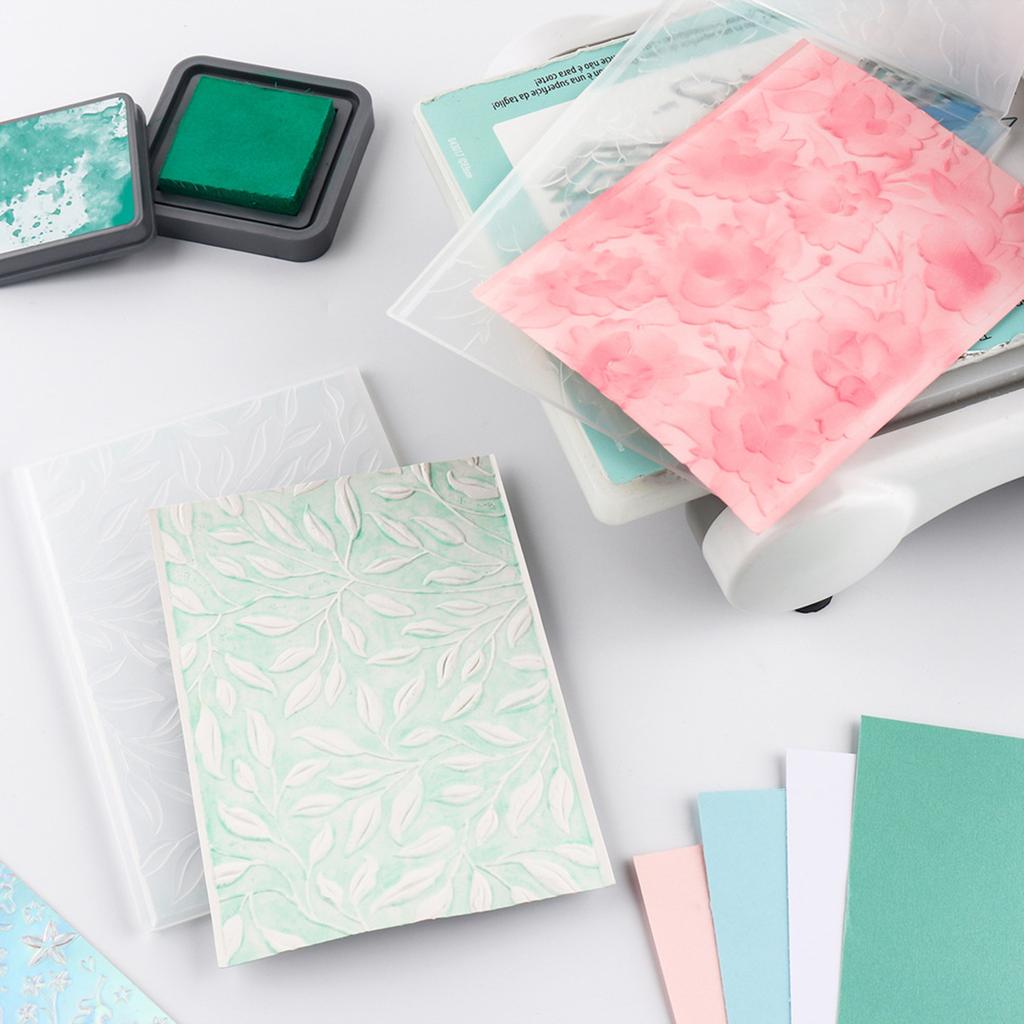 3d Embossing Folder Background Plastic Flower Stencil for Scrapbooking DIY Album Card Making Clay Jewelry Craft Decor