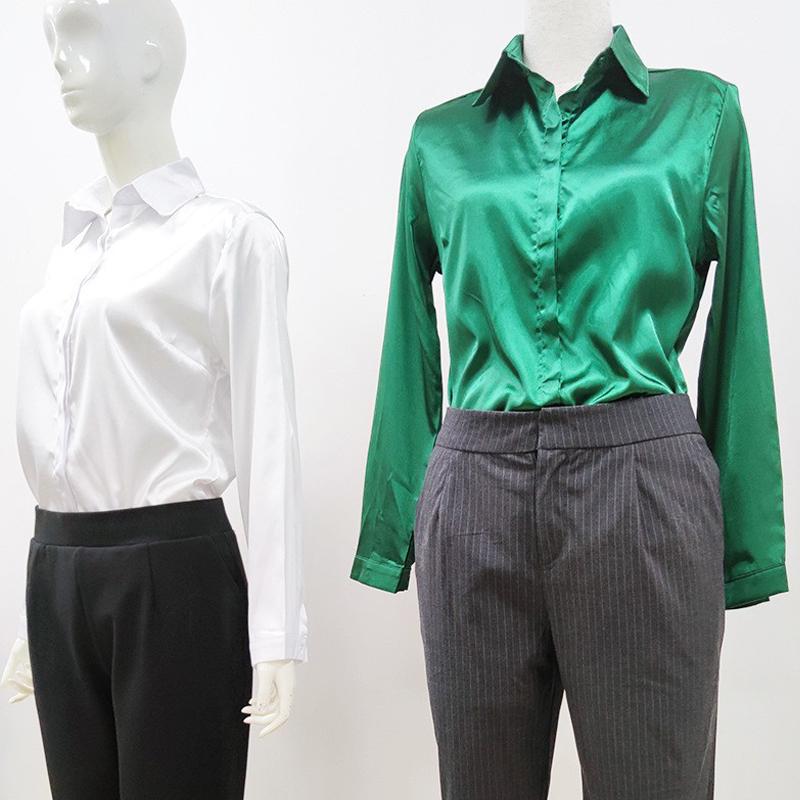 Womens V Neck Tops Ladies Long Sleeve Buttons Long Sleeve Casual T-Shirt Blouse