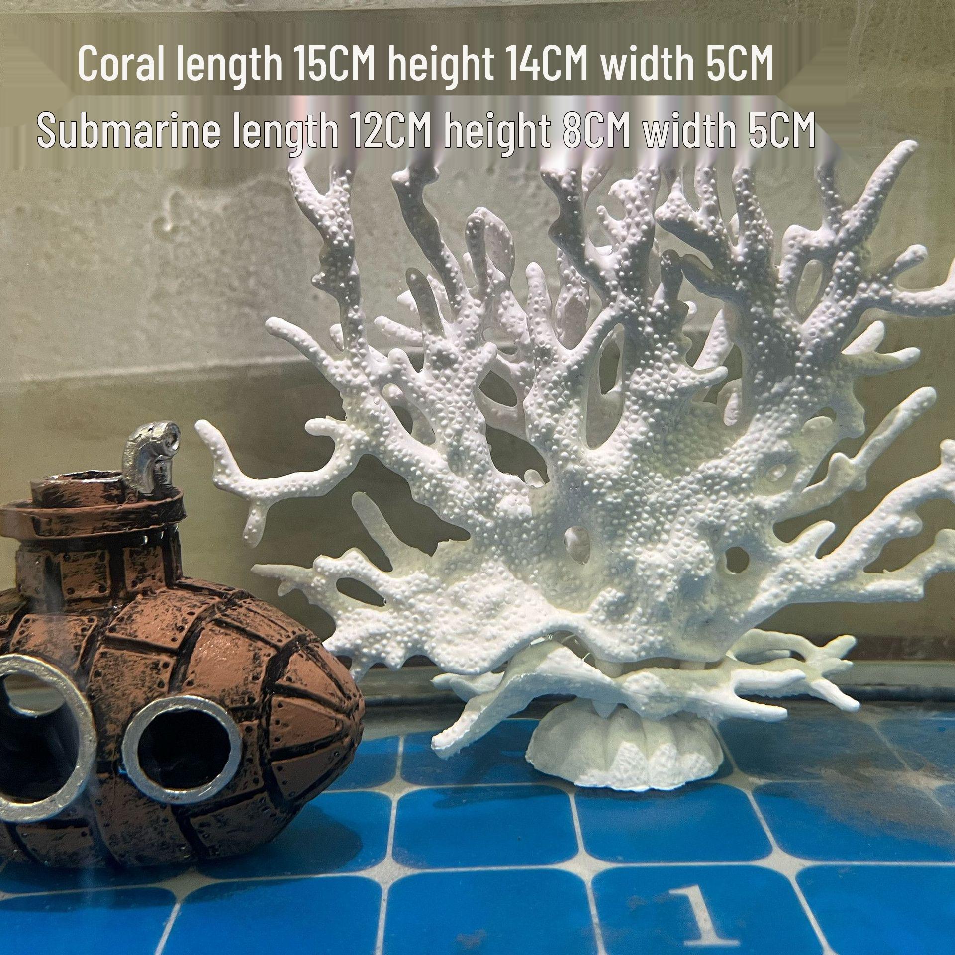 Аквариумная декорация Искусственный коралловый риф - Подводный пейзаж с пластиковыми водными растениями