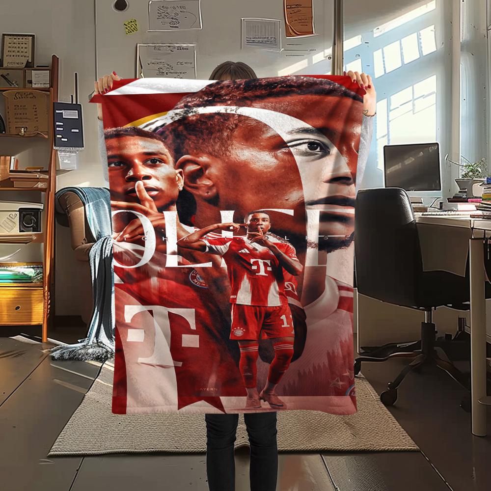 

FC Bayern Print FlAannel Blanket, High quality Comfortable for All Seasons, Home Decor, Warmth and Comfort 80cm x 120cm