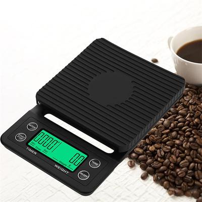 1 stück Schwarz Präzision Kaffee Fallwaage 0,1g Kaffee Fallwaage Mit Timer Digitale Küchenwaage Hochpräzise LCD Waage