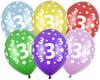 Printed Balloons 3rd Birthday, 5 Pcs. 1 Op.