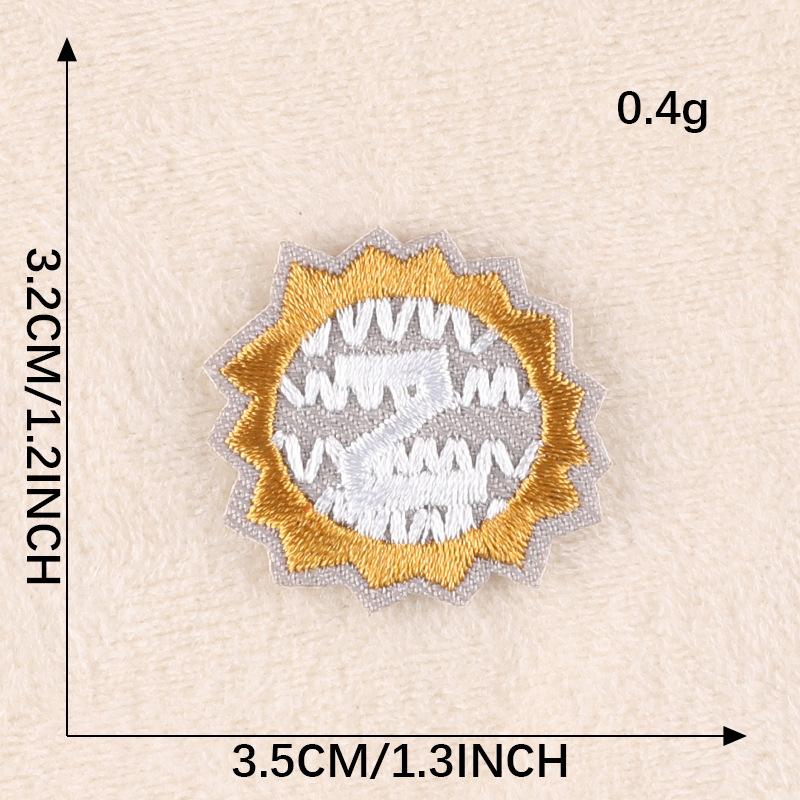 Duoku English Alphabet Cloth Sticker Computer Embroidery Label Small Patch Clothing Textile Accessories Embroidery Sticker