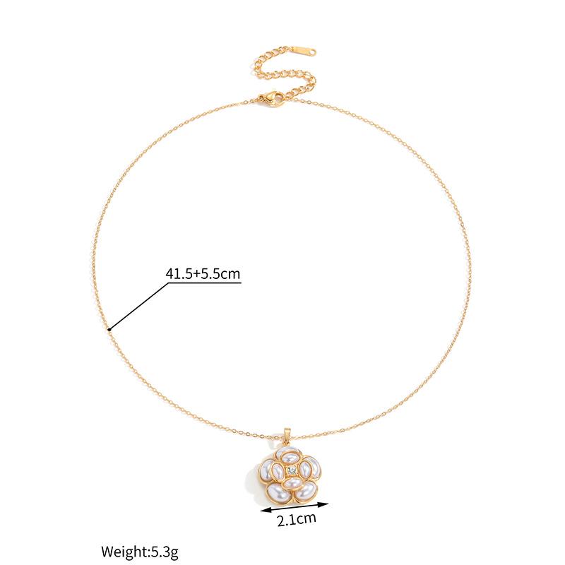 18K Gold Pearl Flower Jewelry Set - French Design Luxury Ornaments