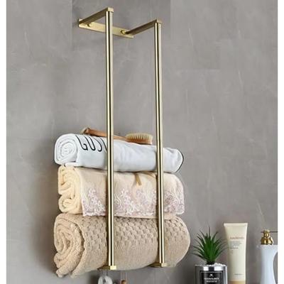 Towel Storage Bathroom Towel Rack for Rolled Towels Wall Mounted Towel Storage Rack for Bathroom Organization Stainless Steel