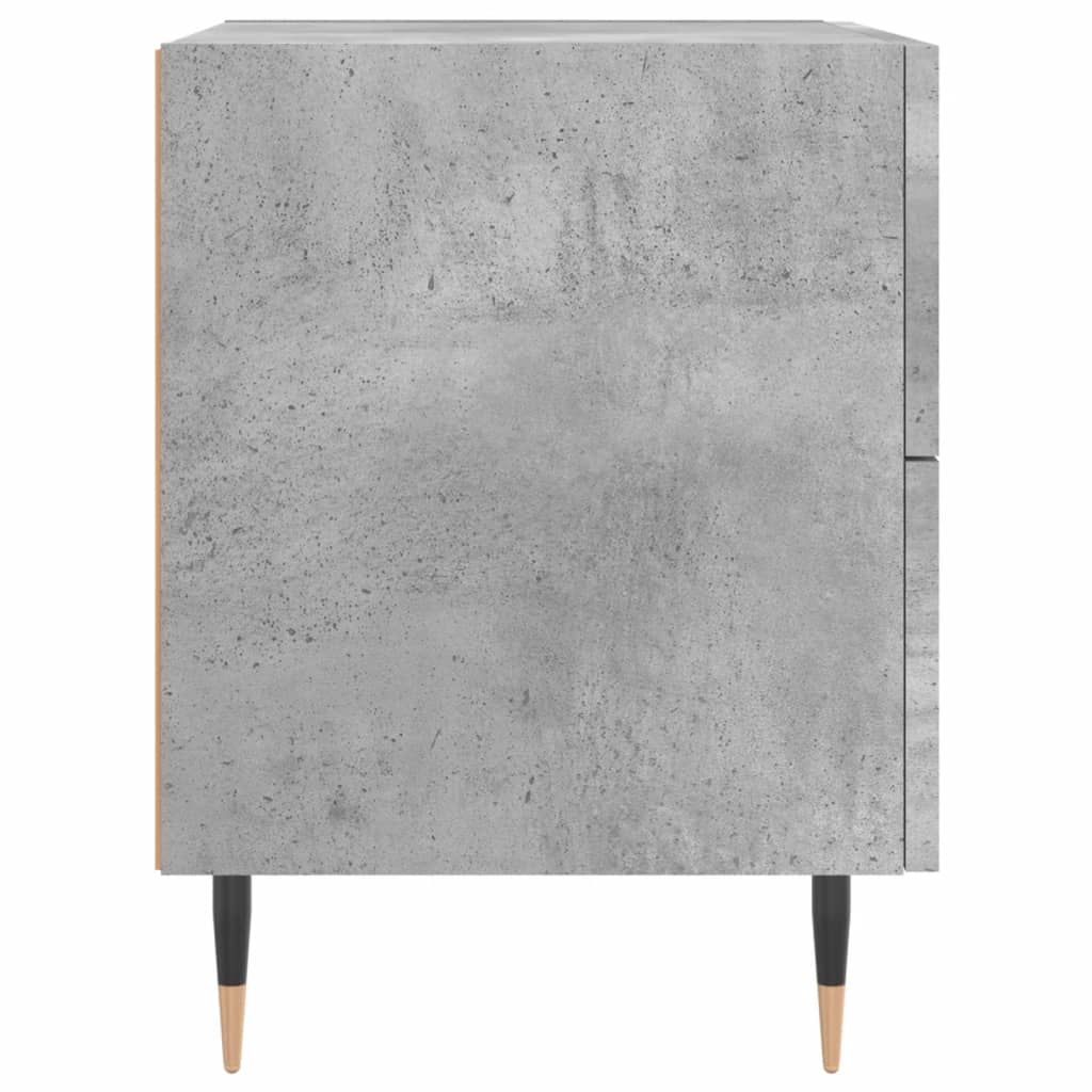 Nightstand Concrete Gray 40 X 35 X 47.5 Cm Particleboard
