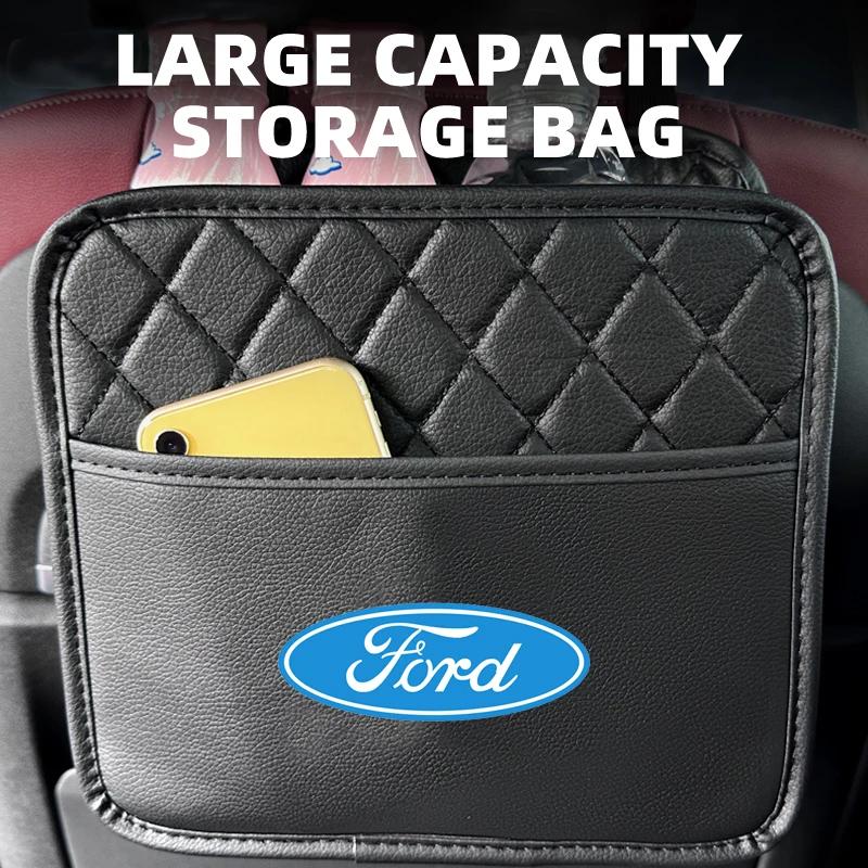 Hett Nytt Bilbaksäte Förvaringslåda Bilorganisatör Skydd Hängande Förvaringsväska För Ford Focus Mondeo Mustang Fiesta MK2 Everest Es