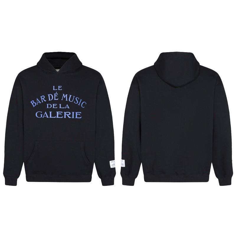 Graffiti Letter Print Hooded Sweatshirt Jacket Men Loose Fit Streetwear Long Sleeve Cotton Pullover