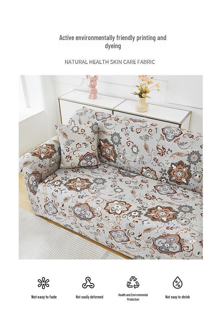 2024 Universal Anti-Slip Sofa Bed Cover: Printed, Dirt-Proof, Anti-Cat Scratch, Multifunctional for Living Room