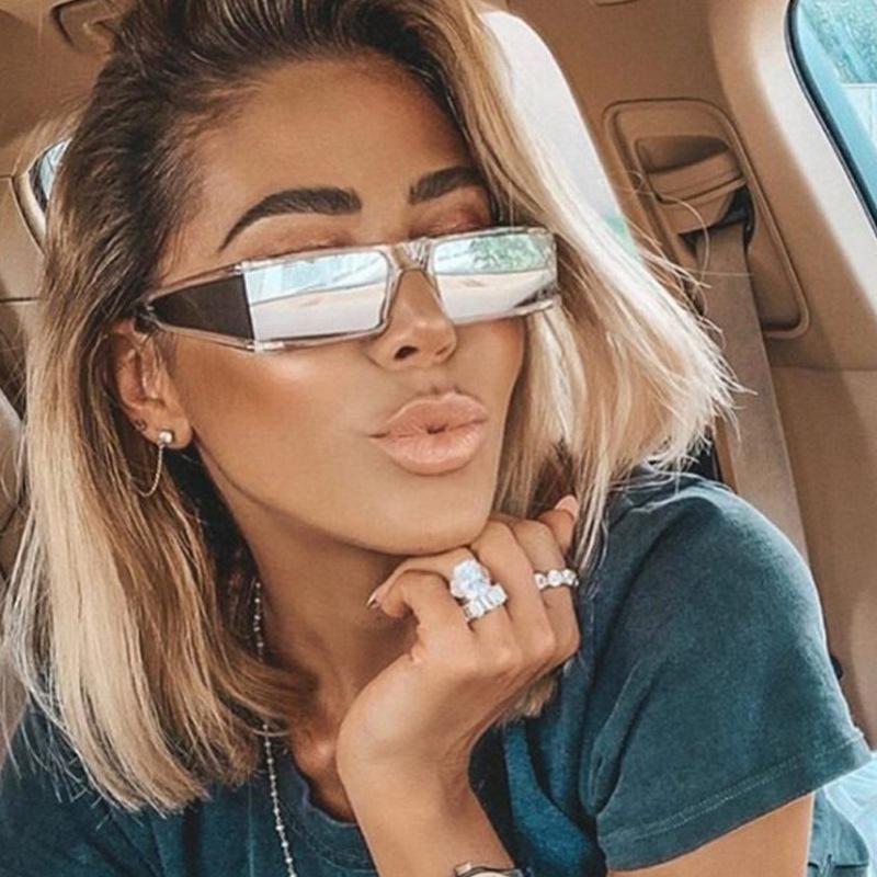 Vintage Multi Brille Gläser Sonnenbrille Damen Herren Hip Hop Rechteck Sonnenbrille Weiblich Herren Beliebt Bunt Quadratische Brillen