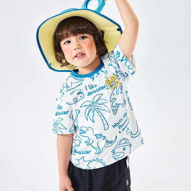 Yellow Duck Children's Clothing 2026 Summer New Printed Design Men's and Women's T-shirts Cute Short Sleeves