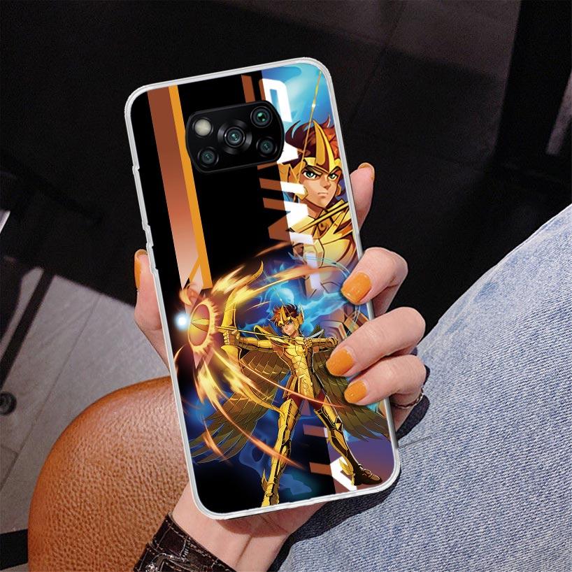 Anime Saint-Seiya Phone Case For Xiaomi Poco X7 X6 X5 Pro F7 Ultra Redmi 15C 15 13C 13 12C 12 10 10A 10C 9 9A 9C 9T Cover Poco X