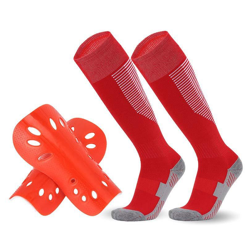 Cross-border Sports Protective Set: Football Socks & Shin Guards for Adults & Kids Small