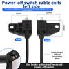 Recessed Mount Waterproof Power Cut-Off Switch for Motorcycle - Moto-Sized Battery Disconnect Switch Resistant to Water
