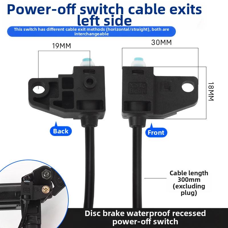 Recessed Mount Waterproof Power Cut-Off Switch for Motorcycle - Moto-Sized Battery Disconnect Switch Resistant to Water