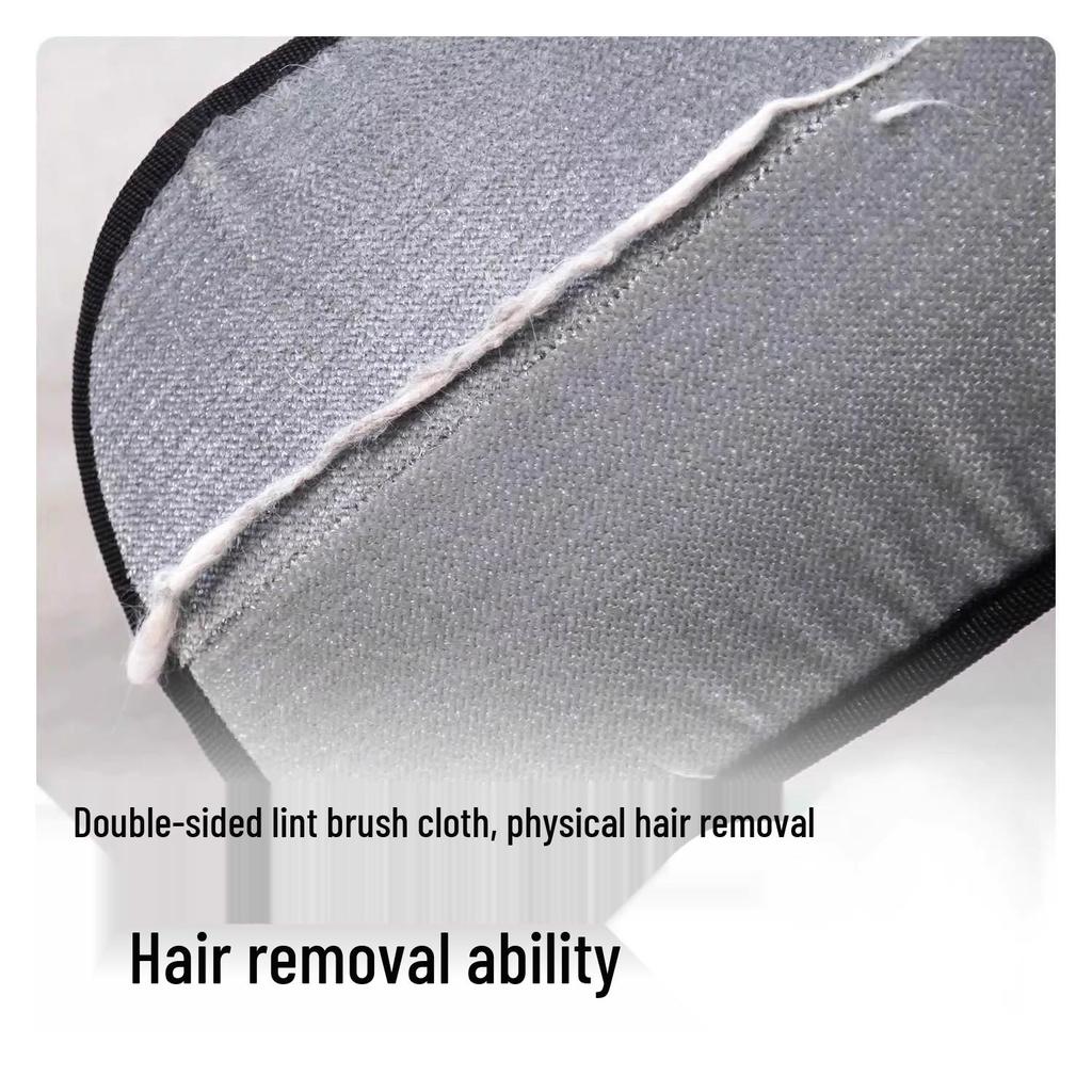 Pet Hair Removal Gloves with Dual Bristles and Lint Roller - Effective Cat Fur Remover