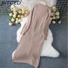 BITCED Fall/Winter Women's Long-Length Sweater Coat Casual Oversized Pocket Long-Sleeve Knit Cardigan