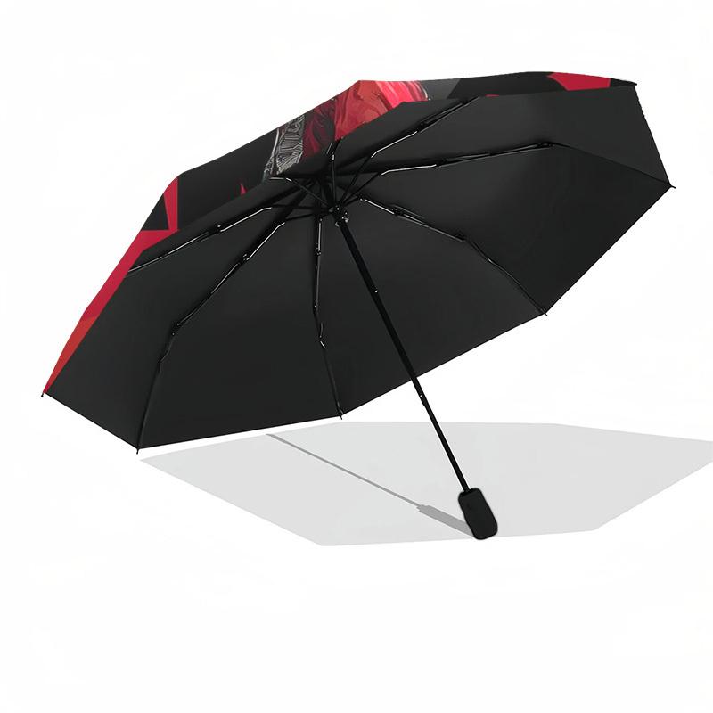 1pc Akira Anime Character Outdoor Umbrella - Automatic Opening/Closing, Portable 3-Fold Design with 8-Rib Iron Frame - Perfect Gift for Fans, Traveler