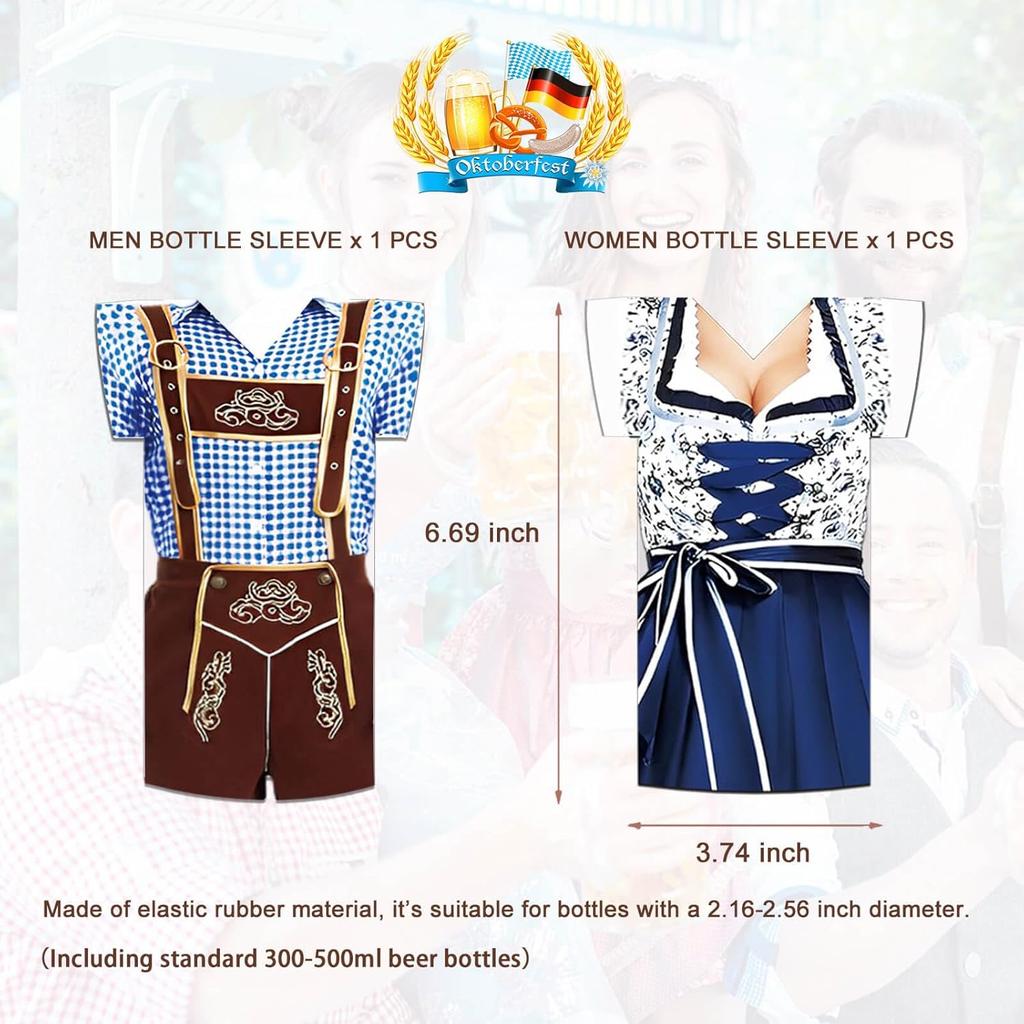 Oktoberfest Decorations Beer Bottle Sleeve ulators Party Supplies, Bottle Cooler Sleeve Holder ulated Jackets Keep Warm and Cold Thermocoolers for