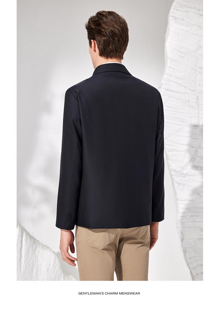 Fine Spun Cashmere & Mulberry Silk High-end Light Luxury Business Jacket for Men