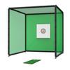 300x300x300cm Golf Practice Net, Indoor Outdoor Hitting Net with Target Sheet, Practice Mat & Rubber Tee, Steel Frame, Backyard, Garden, Garage, Park