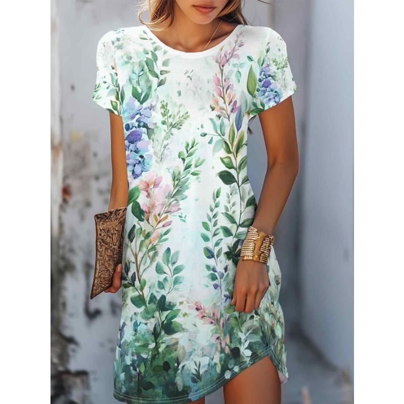Women's Fashionable Dress, Cute Little Animals and Floral Prints
