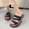 Women's Summer Flat Non-Slip One-Strap Z-Strap Sandals for Bathing and Beach