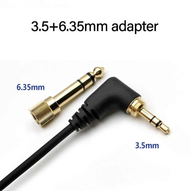 Replacement Auditory Cable for EAH DJ1200 Headphones Featuring Adjustable Spring Designing and 3.5mm 6.35mm Plugs