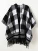 Winter Women Scarf Layers Poncho Elegant Lady Men Retro Plaid Tassel Wrap Shawl Casual Scarve Capa Para Mujer Pashmina Cloak New