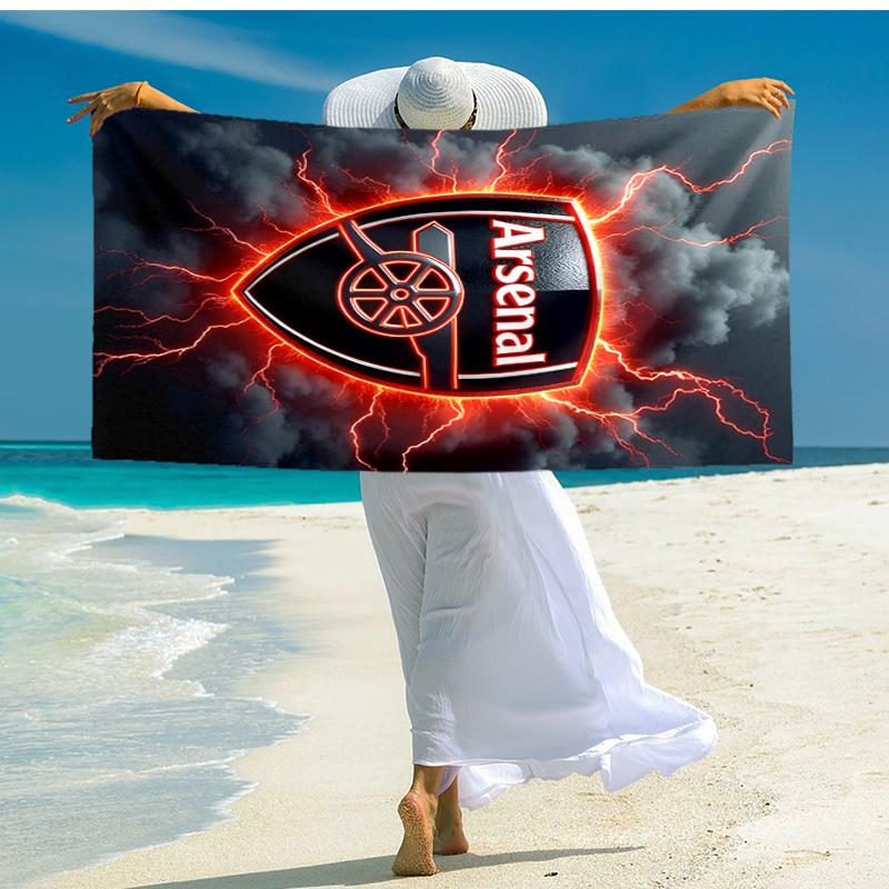 1pc A-Arsenal Beach Towel, Comfortable and Thick, and Swimming/Bath/Picnic/Camping Towel, Suitable for Seaside Beaches