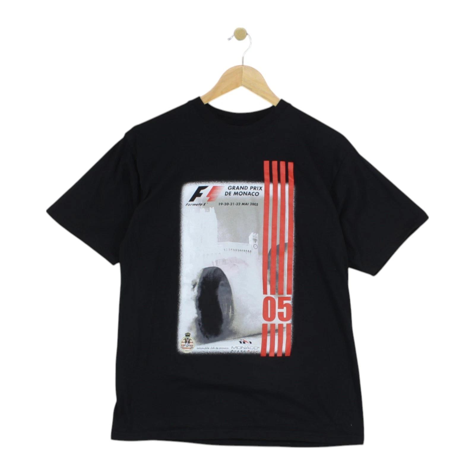 

Vintage Grand Prix T-Shirt Mens Size M Black Monaco 2005 Graphic 2XL