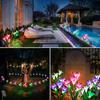 Solar Garden Lights,Solar Flower Lights Bigger Lily Lights, Color Changing LED Solar Decorative Lights for Garden, Patio, Yard, Flower Bed