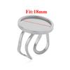 4pcs Stainless Steel 25mm Round Open Ring Cabochon Cameo Blank Tray Base Settings for DIY Rings Jewelry Making Findings Supplies