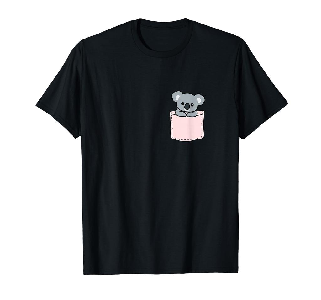 Cute Koala Bear Pocket Animal T-Shirt for Men, Women, Teens, and Kids