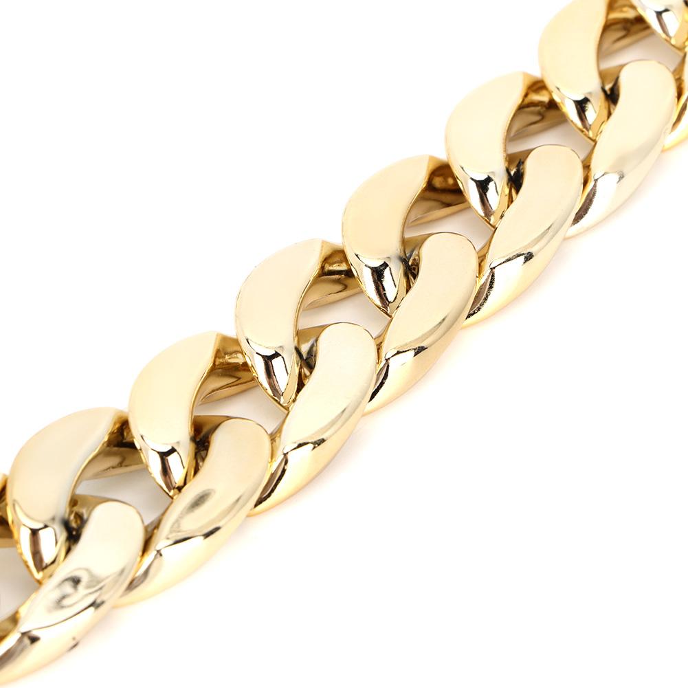 Plastic Fashionable Shiny Dog Choke Chain Choker Decoration Collar for French Bulldog(gold)