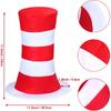 Accessories for Cat Costume Kit Kids Red And White Striped Stovepipe Hat Gloves Bow Tie Long Tail For Halloween Props