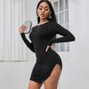 Spot European and American Split-ended Sexy Chain Dress Slim-fit Hip-wrapped Skirt Spice Girl Premium Sense TEMU