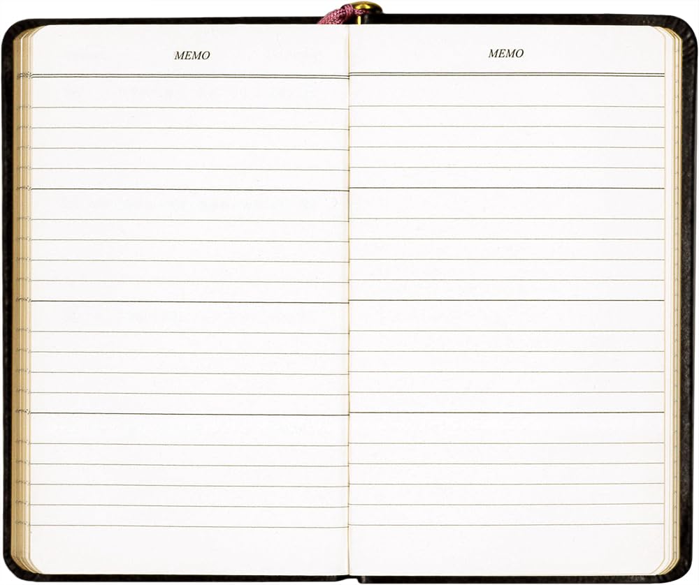 Hakubunkan 2026 Weekly Pocket Diary with Horizontal Leather 57 January Lines, Cover, No. (Starts 2026)