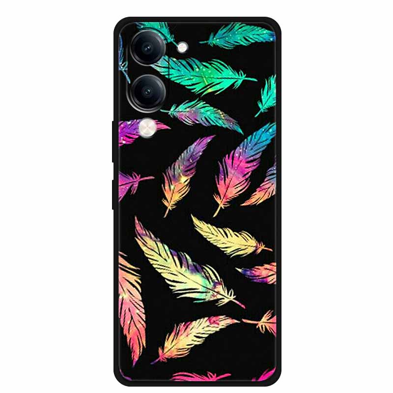 Christmas Case For Vivo Y04 Y04S Y37C Soft Silicone Phone Cover Funda For Vivo Y 04 04S 37C Black TPU Protective Bumper Casing