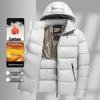 Men's Trendy Black Gold Thickened Graphene Cotton Puffer Jacket - Winter Business Casual Coat