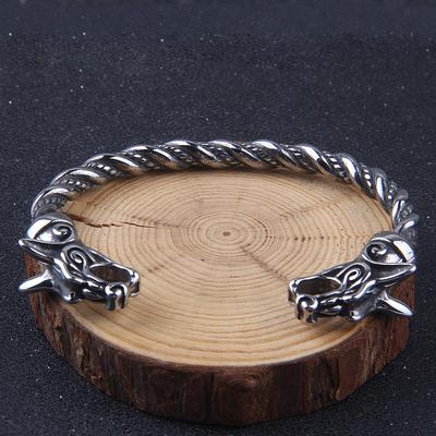 Wikinger-Armband für Männer und Frauen – Wolf, Rabe, Armring