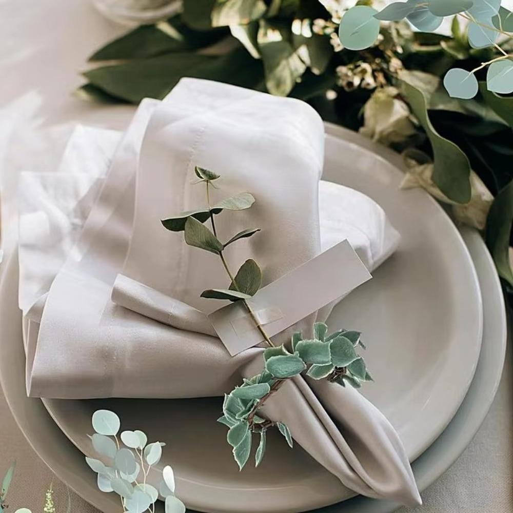 3pcs Rustic Artificial Plant Napkin Rings Simulation Napkin Buckles  Dinner Table