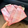 Fashion Black and White Printing Temperament Square Scarf Imitation Silk Korean Version Decorative Scarf Scarf Professional Decorative Shawl Silk Scar