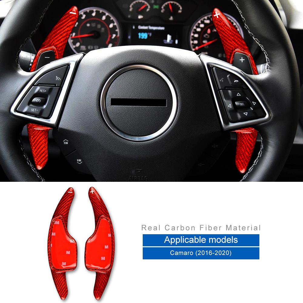 

AIRSPEED для Chevrolet Camaro 2016 2017 2018 аксессуары из углеродного волокна автомобильный руль подрулевой переключатель передач Red Carbon