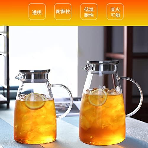Artispro Glass Teapot, Heat-Resistant, 1.5 Liter, Stainless Steel, with Integrated Tea Strainer Lid